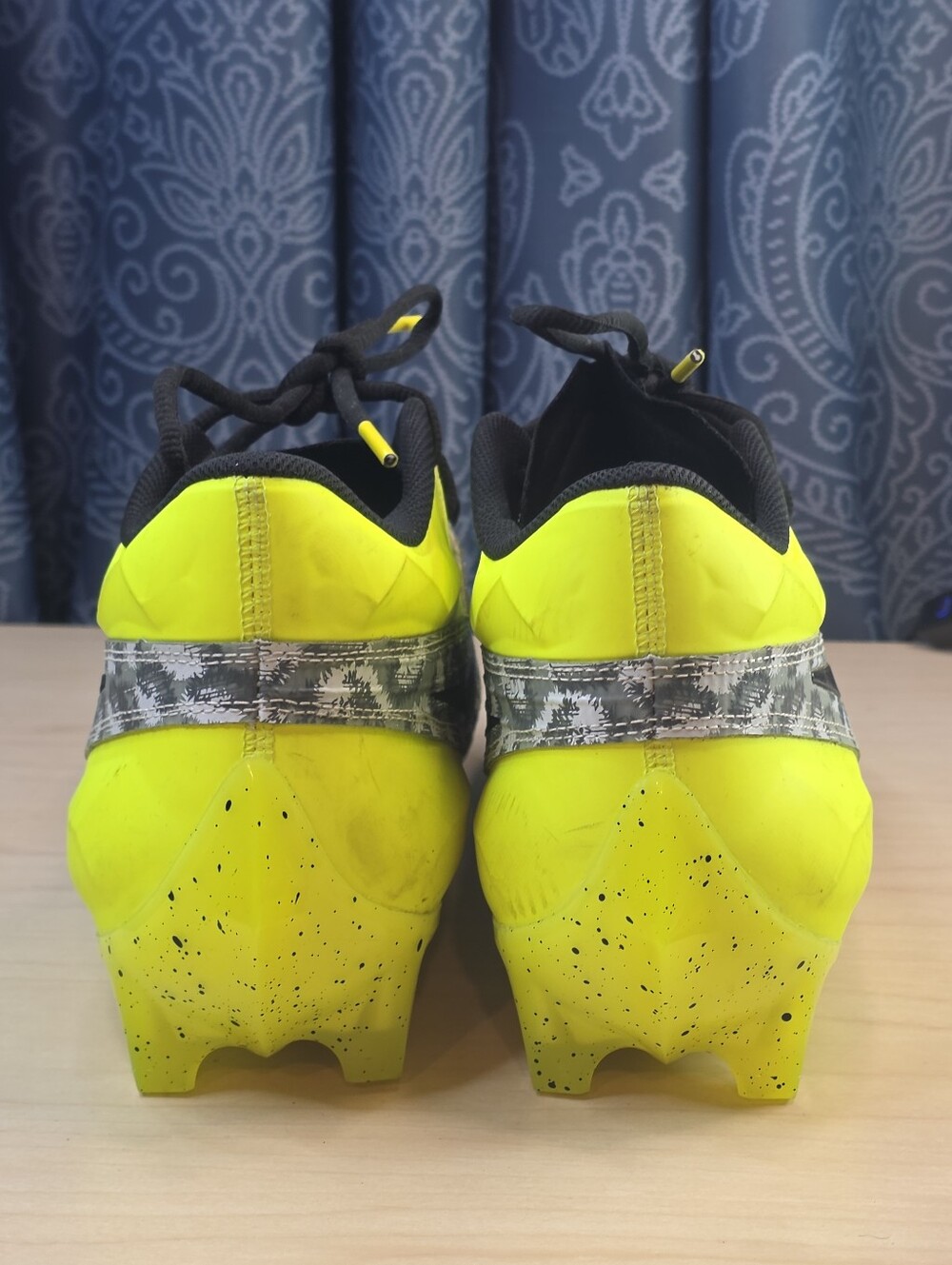 Nike Vapor Edge Elite 360 2 Football Cleats Mens 14 Volt Yellow Camo FB3347-703 - Picture 15 of 17